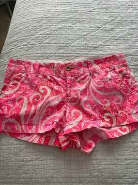 Lilly Pulitzer Pink Paisley-Print Women's Jean Shorts